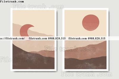 File in ấn tranh toi gian bo 3 minimalis 190 chuyên nghiệp