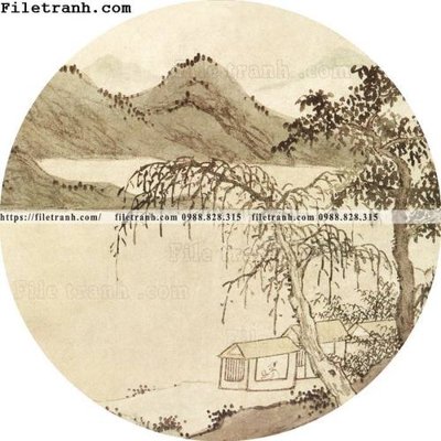 File gốc tranh tron kieu Trung Quoc moi 195 (chủ đề hiện đại) trang trí