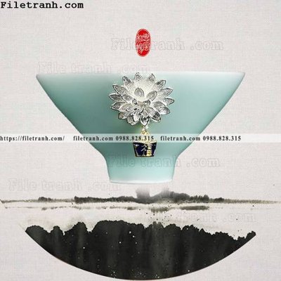 File tranh tranh tron kieu Trung Quoc moi 291 (ảnh gốc) in trần 3D