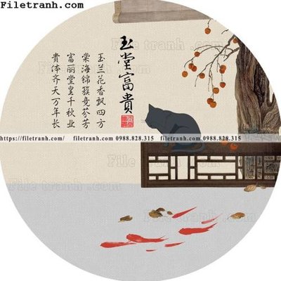 File ảnh tranh tron kieu Trung Quoc moi 329 (gốc) trang trí khách sạn