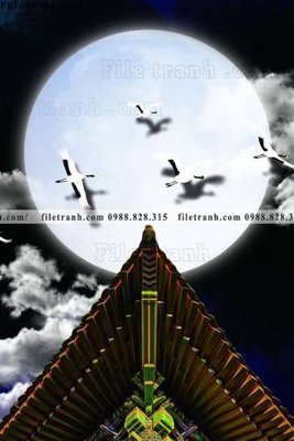 File ảnh tranh trung quoc mau do 603 (gốc) cho trang trí nhà hàng