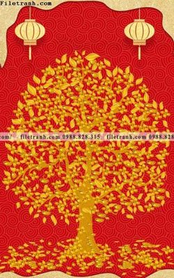 File in lụa tranh trung quoc mau do 634 (chất lượng cao) tranh trung quoc mau do 634