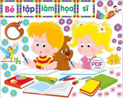 File tranh be tap lam hoa si (gốc) chủ đề con người