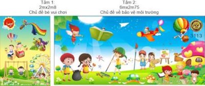 File gốc be vui choi va bao ve moi truong (ảnh rõ nét) để in
