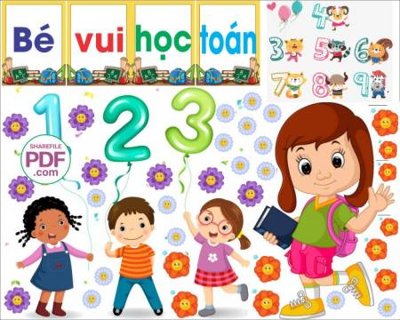 File gốc be vui hoc toan (ảnh chi tiết) để in trần