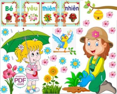 File gốc be yeu thien nhien 3 (in 3D) nghệ thuật