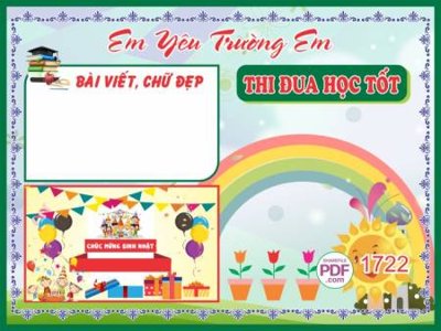 File tranh em yeu truong em (gốc) chủ đề con người