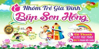 File in lụa nhom tre gia dinh bup sen hong (hoa văn) nhom tre gia dinh bup sen hong
