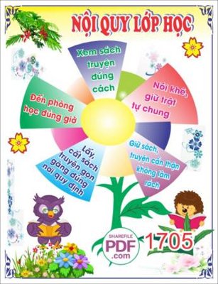 File PSD noi quy lop hoc (bản gốc) chất lượng nhất