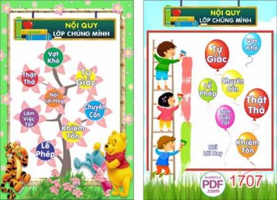 File tranh gốc noi quy lop hoc 3 (bản quyền) độc đáo