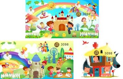 File in trần pano trang tri mam non (bản gốc) 5D