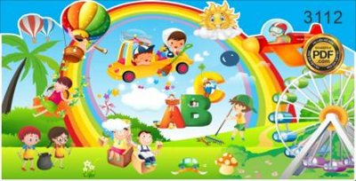 File tranh in trần tranh trang tri cong truong mam non (ảnh gốc siêu nét)