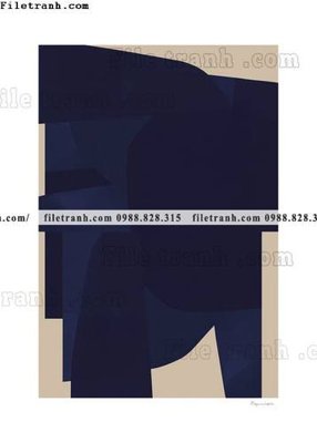 File in trần tranh truu tuong don gian canvas 631 (bản gốc) mây trời