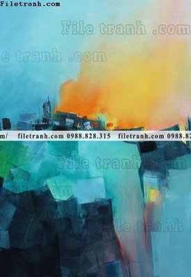 File gốc tranh truu tuong mau nuoc in canvas dep 678 (trang trí) phòng làm việc