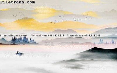 File tranh tranh truu tuong nui vang 138 (ảnh gốc) độ nét vượt trội