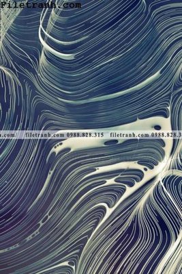 File tranh tranh truu tuong xanh 104 (bản gốc) in lụa 5D