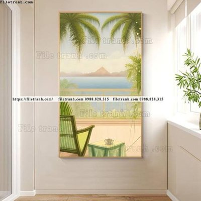 Tải file tranh ve bai bien hoang hon dep 504 (PSD) cho in ấn quảng cáo