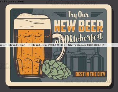 Ảnh mô tả file gốc in mica tranh ve bia co dien quan bia 1501