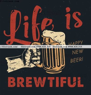 File tranh quảng cáo tranh ve bia co dien quan bia 1502 (file gốc) chuyên nghiệp