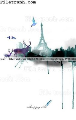 File tranh tranh ve hoat hinh phong tre em 209 (bản gốc) in lụa 3D