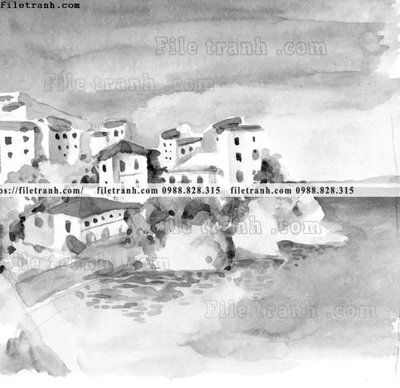 Tải file PSD tranh ve mau nuoc 1513 (nguyên layer) để in