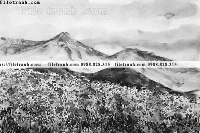 File gốc tranh ve mau nuoc 1550 (ảnh chi tiết) để in lụa