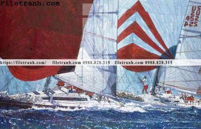 Tải file tranh ve son dau thuan buom xuoi gio 2045 (ảnh gốc) in gạch 3D