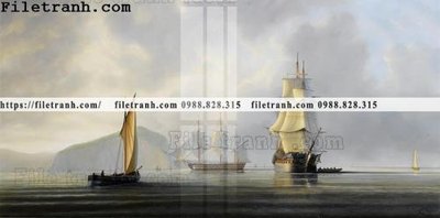 Download file gốc tranh ve son dau thuan buom xuoi gio 2116 (in mica) 3D
