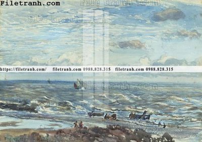 Ảnh gốc tranh ve son dau thuan buom xuoi gio 2225 (độ nét cao) in mica