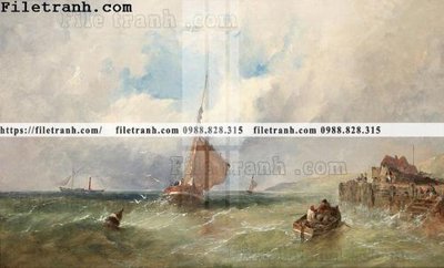 File gốc tranh ve son dau thuan buom xuoi gio 2240 (trang trí) phòng làm việc