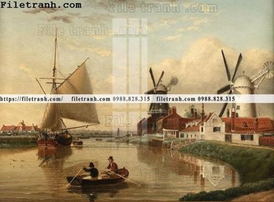 File tranh tranh ve son dau thuan buom xuoi gio 2265 (gốc) chủ đề thành phố