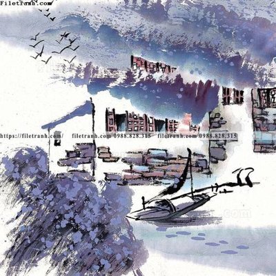 Tải file tranh ve thi tran giang nam 803 (gốc) chủ đề phong thủy