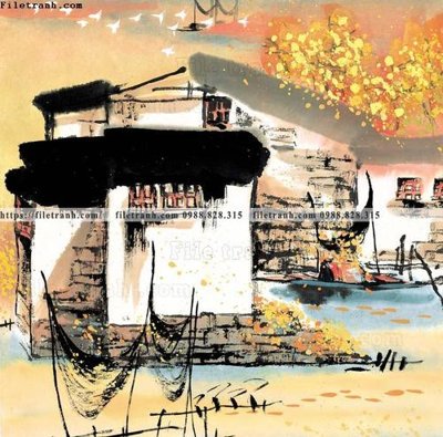 Hình ảnh file gốc tranh ve thi tran giang nam 876 (chất lượng cao)