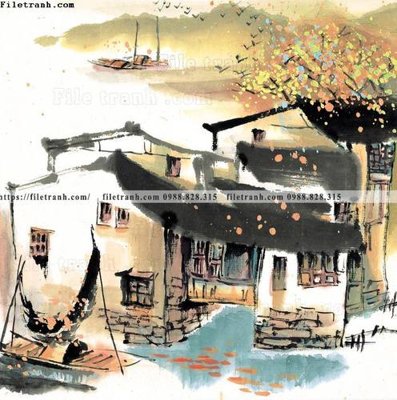 Download file tranh ve thi tran giang nam 884 (chất lượng in ấn)