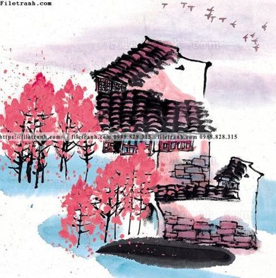 File tranh tranh ve thi tran giang nam 897 (gốc) chủ đề trẻ em