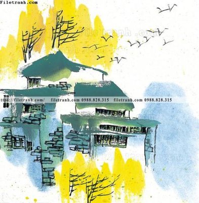 File tranh tranh ve thi tran giang nam 914 (ảnh gốc) chi tiết rõ ràng