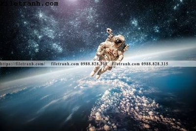 File tranh in trần 3D tranh vu tru phi hanh gia 100 (ảnh gốc)