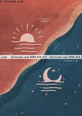 Tải file gốc truu tuong cua Mat troi va Mat trang Morandi 614 (bản PSD) đầy đủ layer