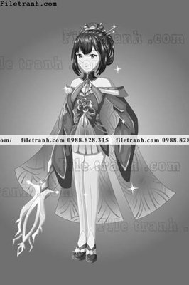 File gốc vector hinh anh co gai tranh doc 1504 (phiên bản chuẩn) để in ấn