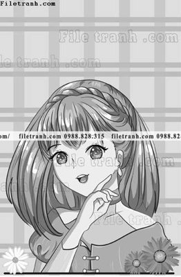 Ảnh gốc vector hinh anh co gai tranh doc 1522 (độ nét cao) in tráng gương