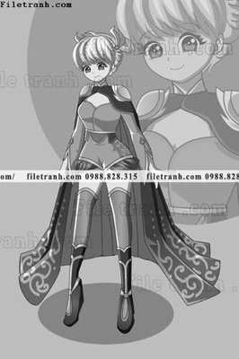 File gốc vector hinh anh co gai tranh doc 1550 (in lụa) tranh mã đáo