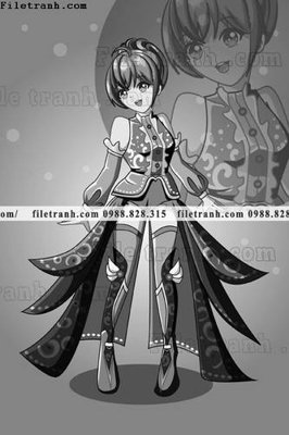 Download file gốc vector hinh anh co gai tranh doc 1570 (dùng cho in ấn)