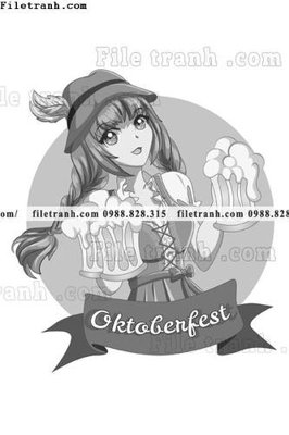 File gốc vector hinh anh co gai tranh doc 1586 (chủ đề hiện đại) trang trí