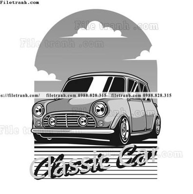 File PSD vector hinh anh o to xe hoi co dien 1549 (bản gốc) độ phân giải cao