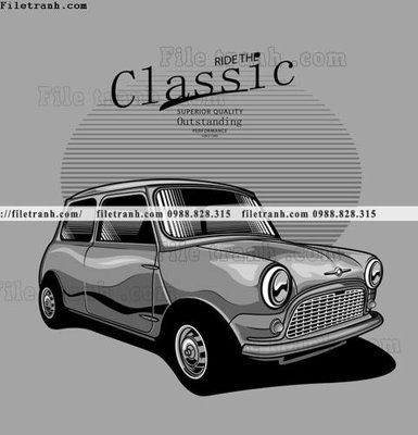 File in mica vector hinh anh o to xe hoi co dien 1564 (bản gốc) sắc sảo