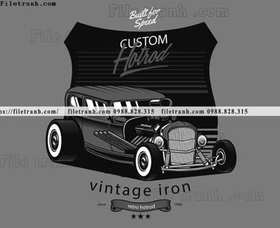 Tải file vector hinh anh o to xe hoi co dien 1577 (ảnh gốc) in gạch men