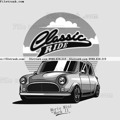 File tranh quảng cáo vector hinh anh o to xe hoi co dien 1596 (file gốc) chuyên nghiệp