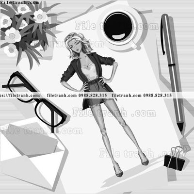 File gốc vector hinh anh style thoi trang nu 1545 (bản quyền) cho in ấn