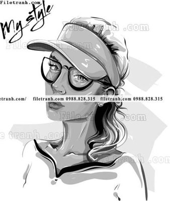 Ảnh gốc file in lụa vector hinh anh style thoi trang nu 1573 chi tiết