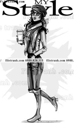 Chi tiết file gốc vector hinh anh style thoi trang nu 1598 (cho in tráng gương)